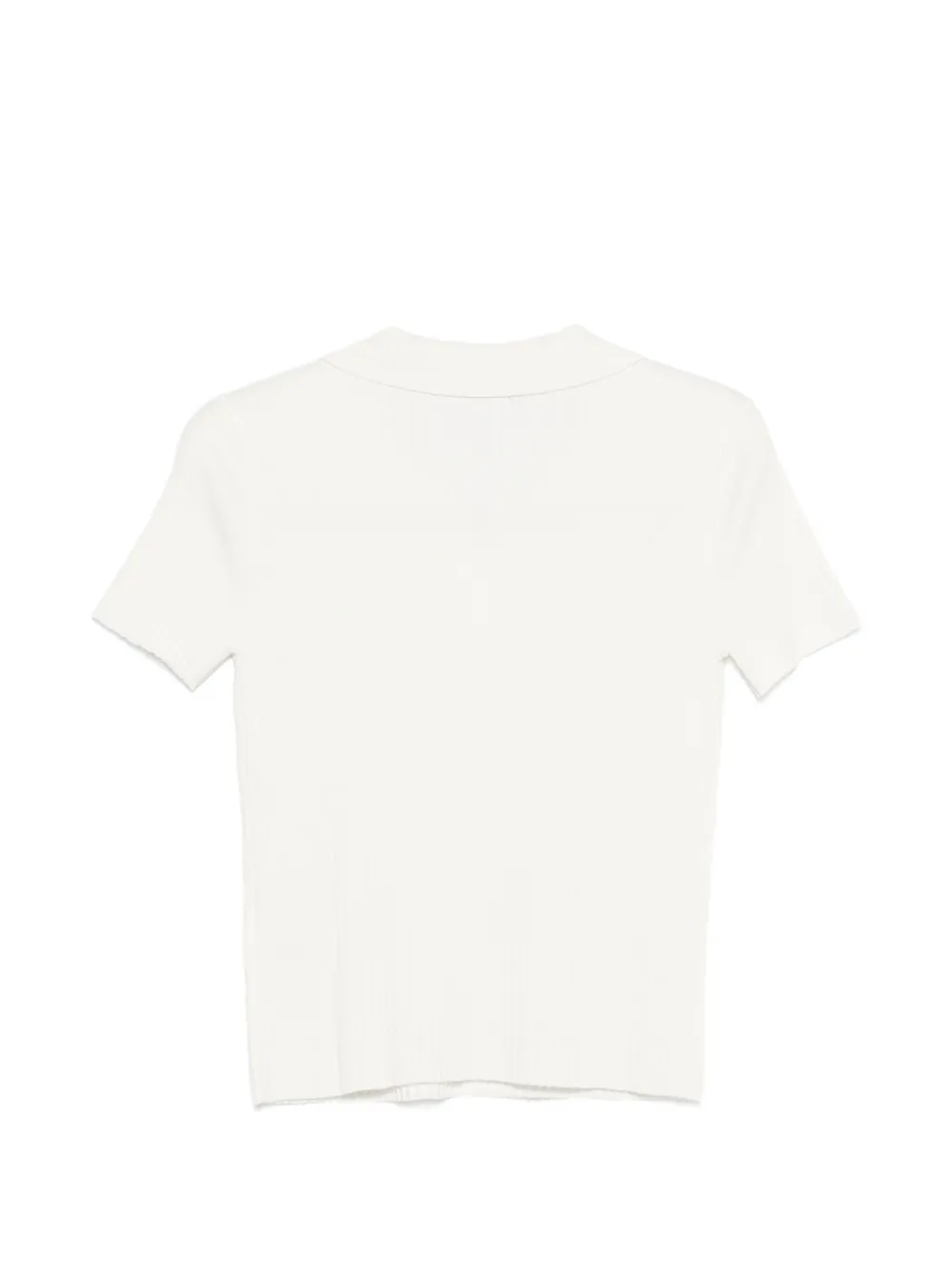 DKNY Geribbeld T-shirt met knoop Wit