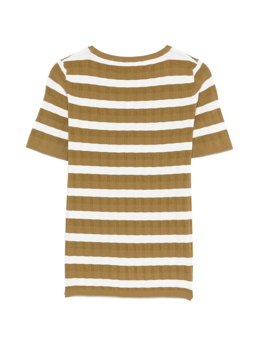 Roberto Collina Striped Ribbed T-shirt - Neutrals 