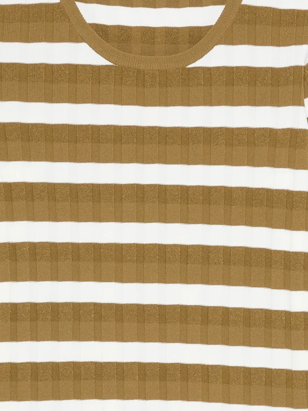  Roberto Collina Striped Ribbed T-shirt - Neutrals 