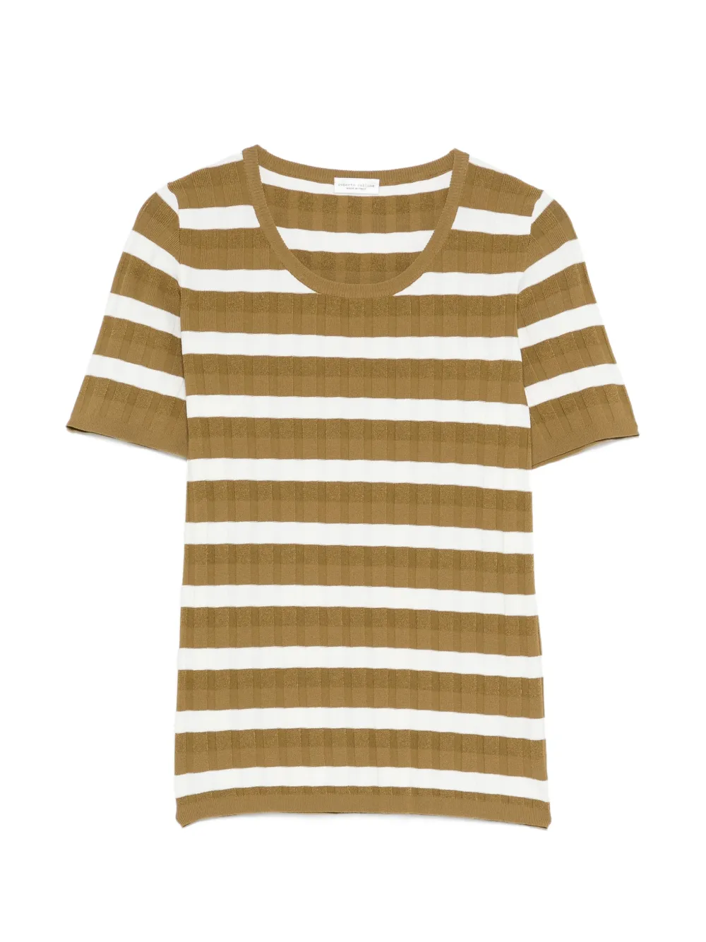 Roberto Collina striped ribbed T-shirt - Toni neutri