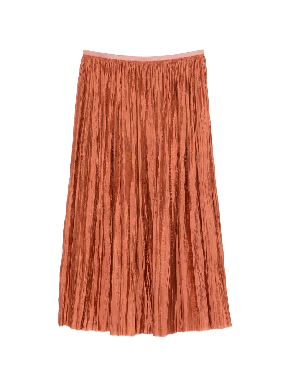  Roberto Collina Pleated Midi Skirt - Orange 