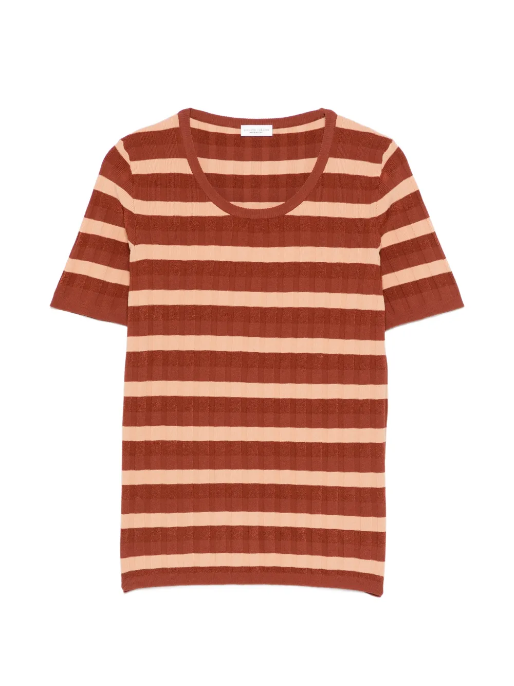 Roberto Collina striped short-sleeve T-shirt - Orange