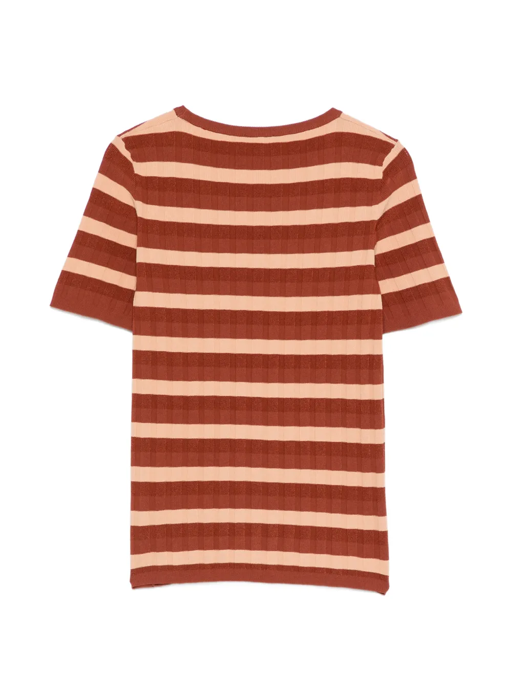  Roberto Collina Striped Short-sleeve T-shirt - Orange 