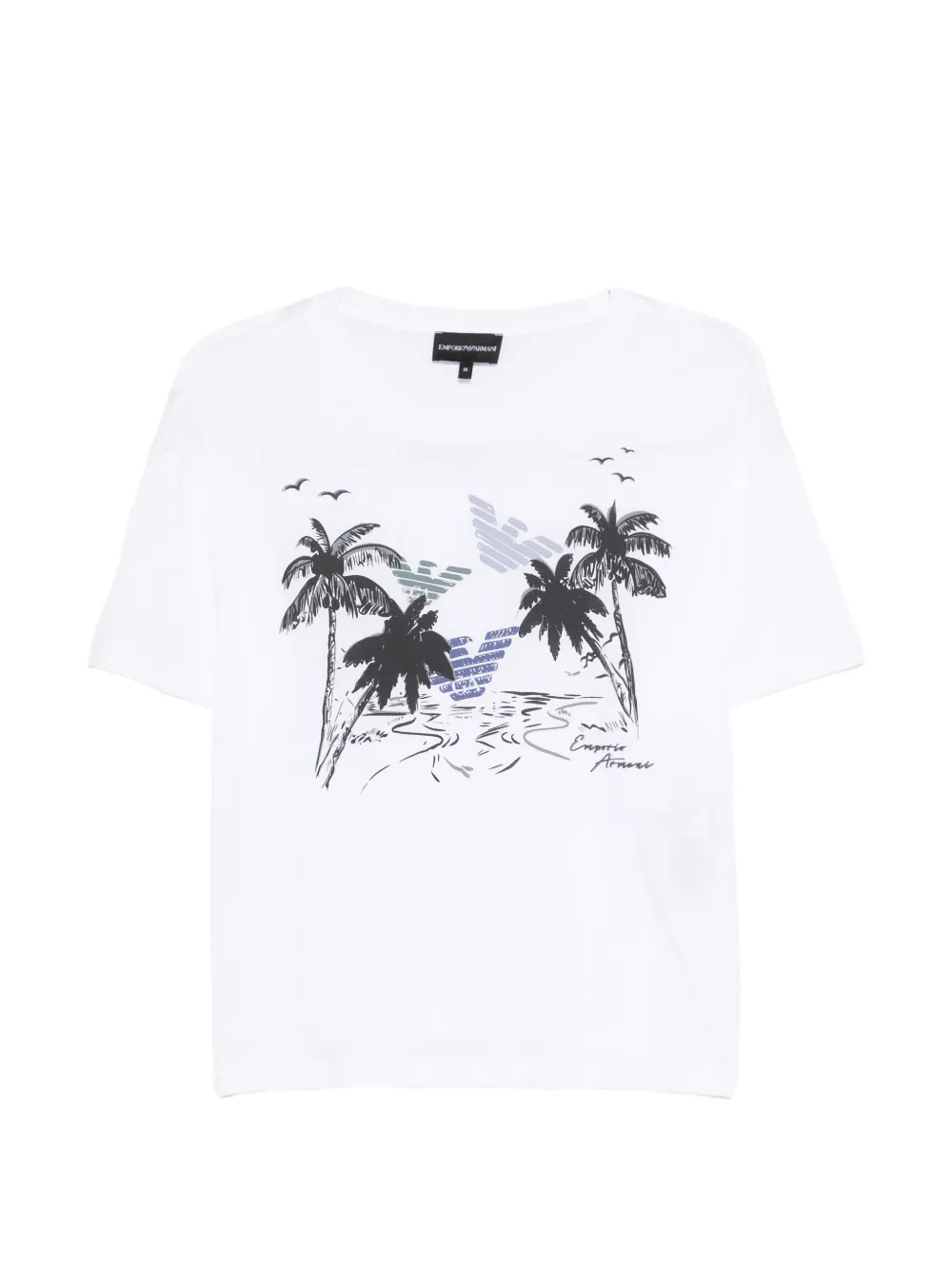 Emporio Armani T-shirt con stampa - Bianco