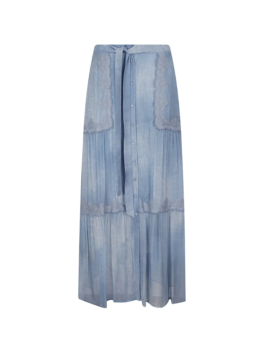 Ermanno Scervino Gonna con dettaglio in pizzo - Blu