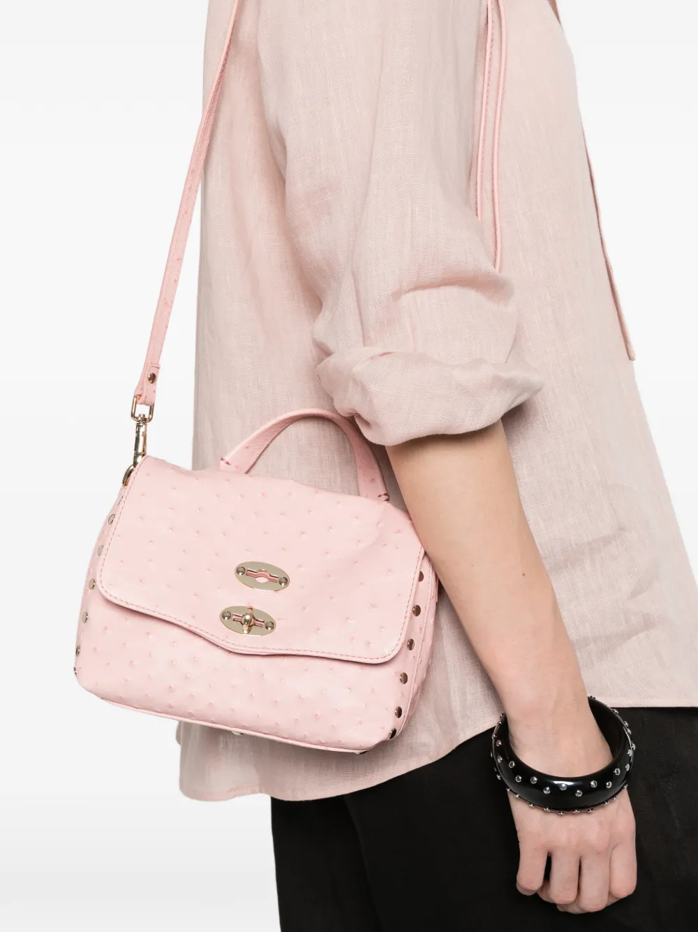 Zanellato Postina Studded-embellishment Mini Bag - Pink 