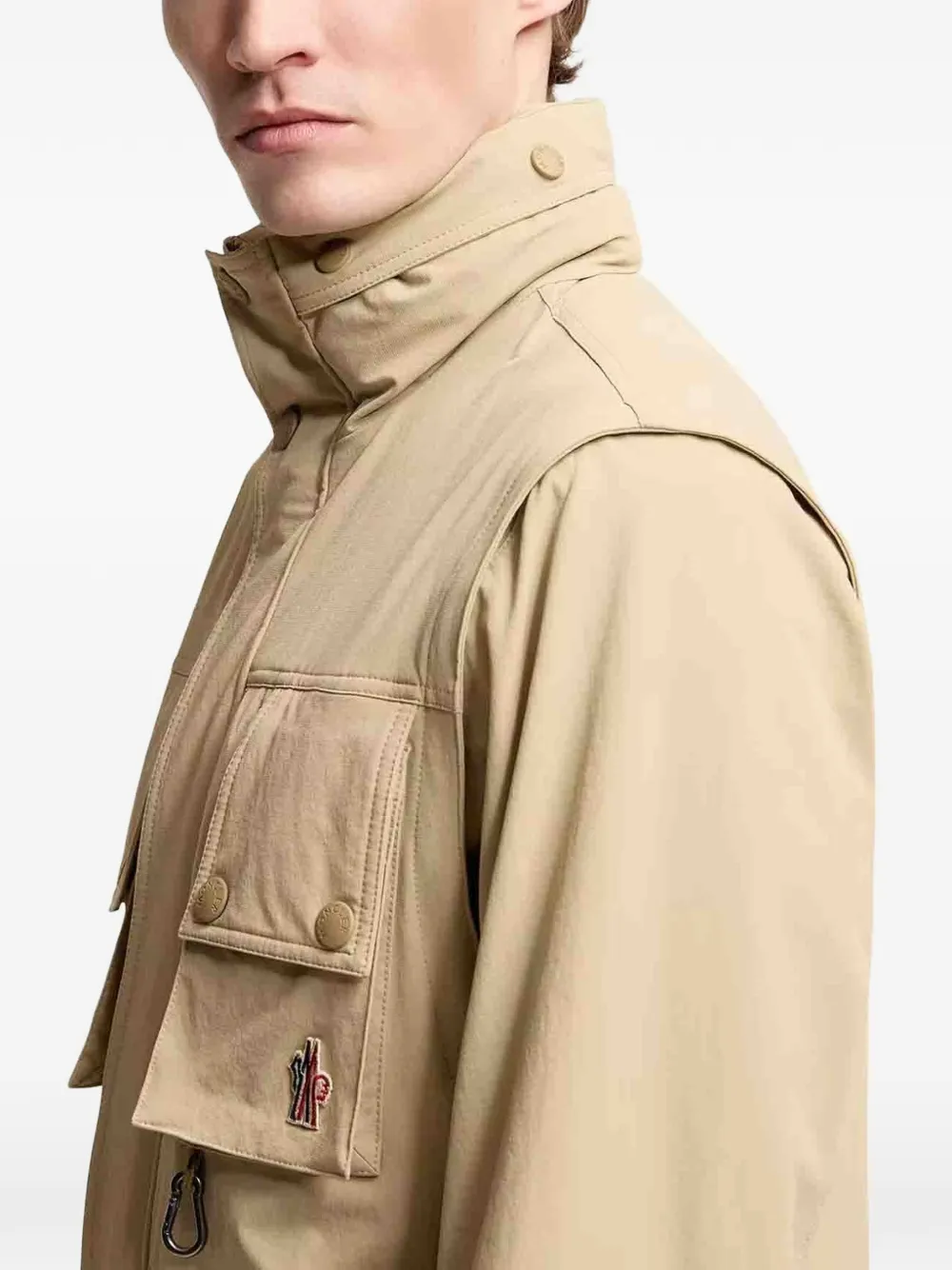 Moncler Grenoble Lione jack met capuchon Beige
