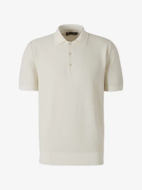 Canali playera tipo polo texturizada