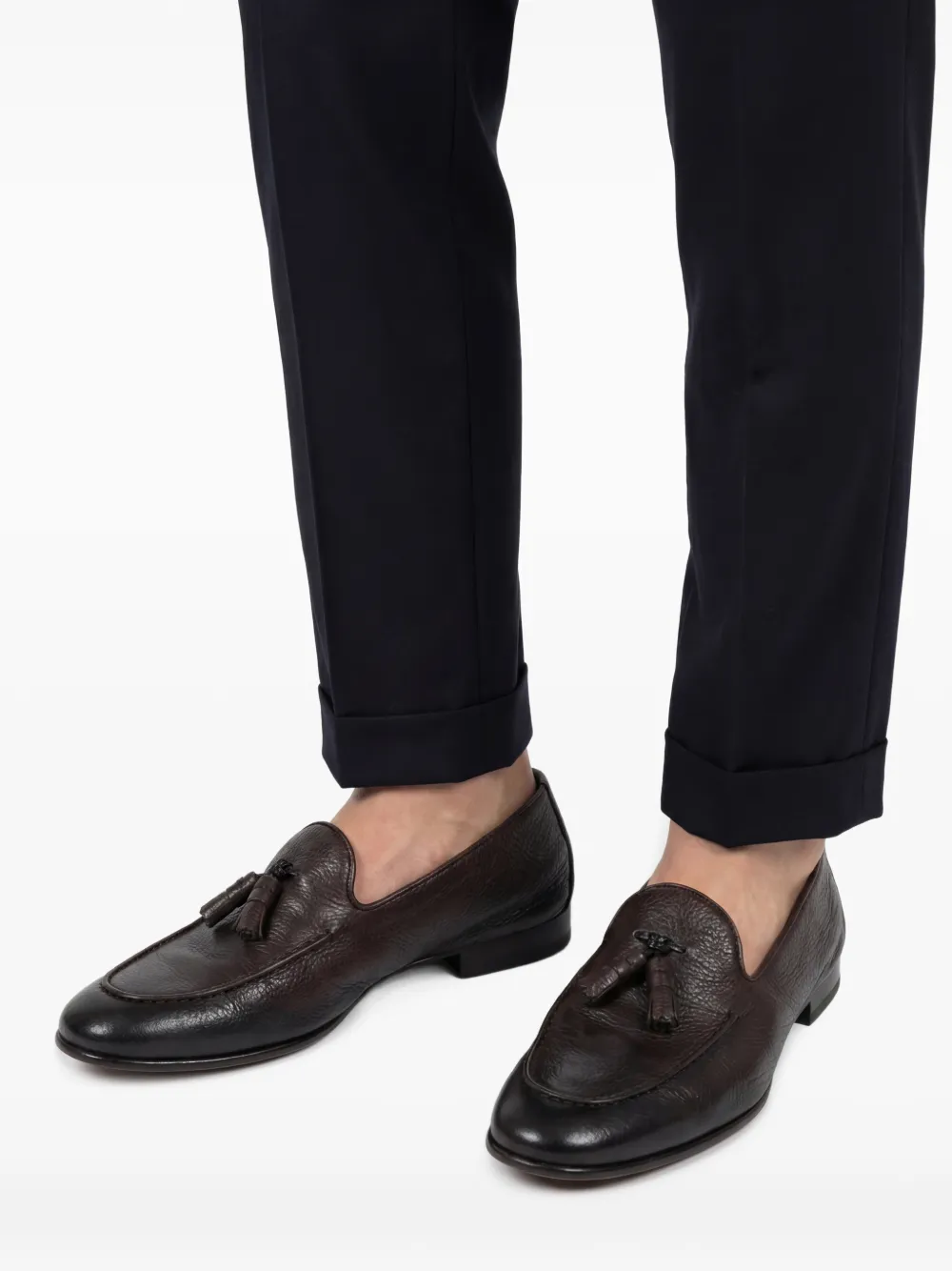 Doucal's Leren loafers met kwastjes Bruin