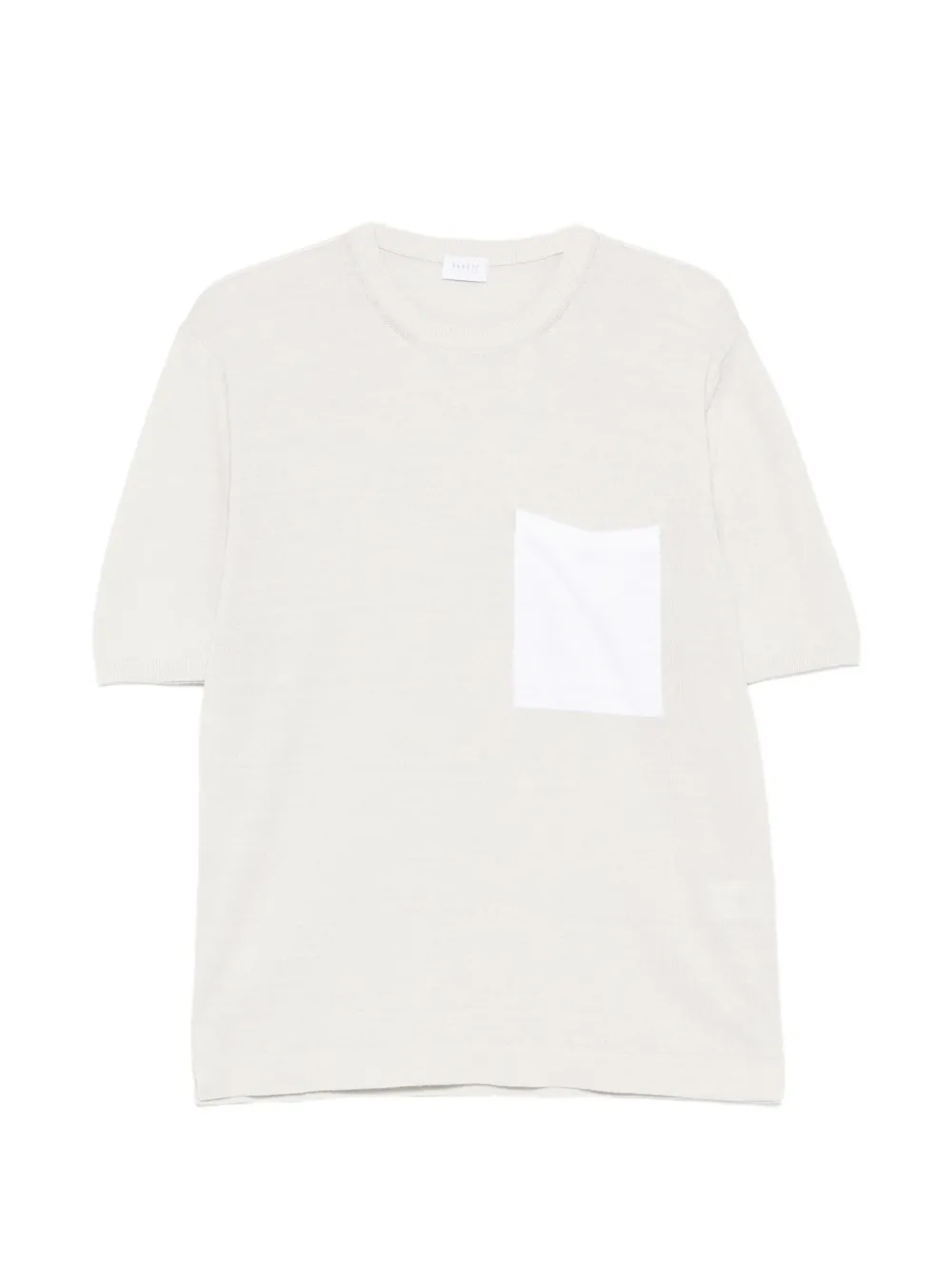 04651 / A TRIP IN A BAG chest-pocket knitted T-shirt - Grigio