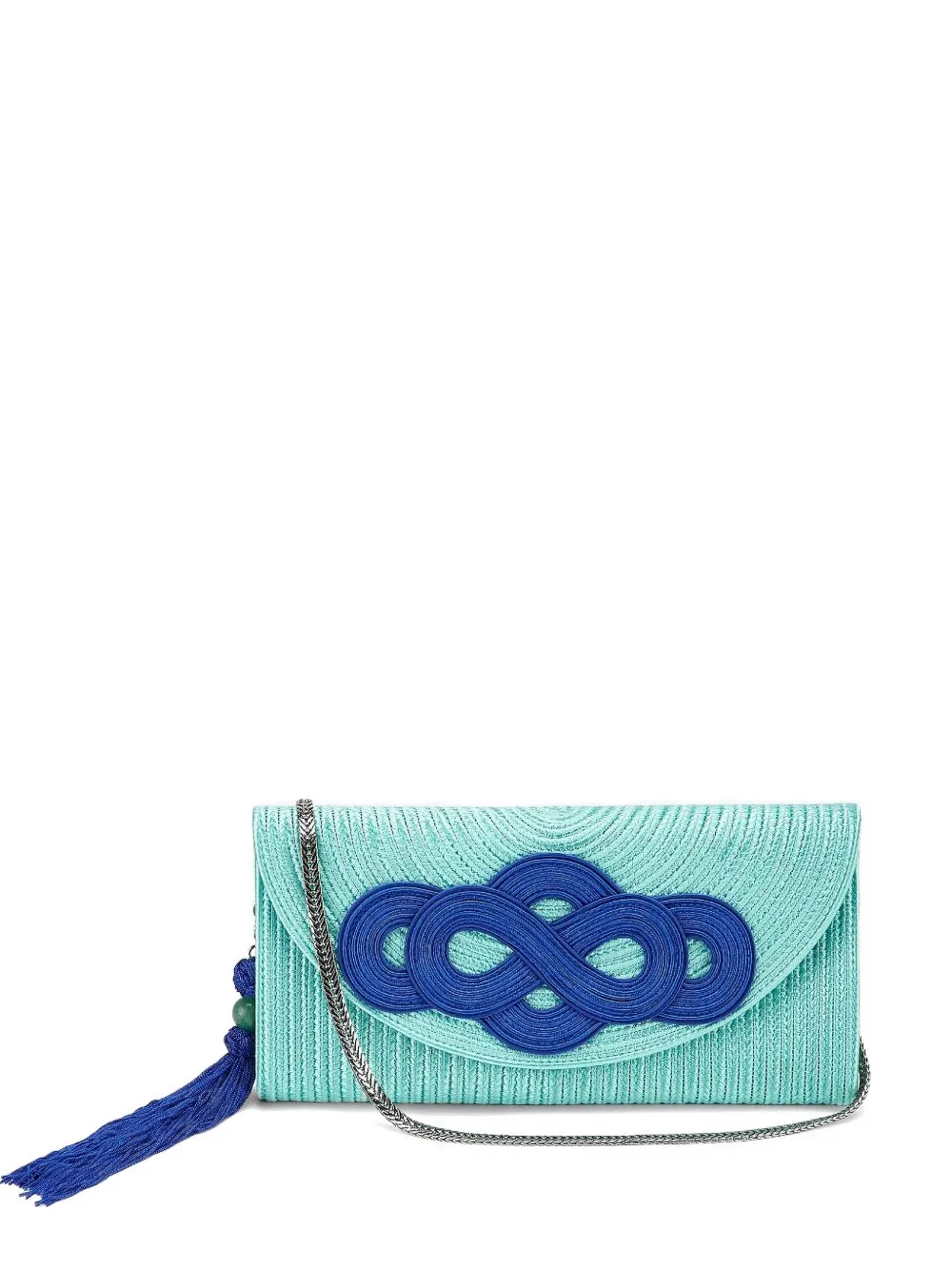 Shanghai Tang Tang Infinity Chinese-knot clutch bag - Blu