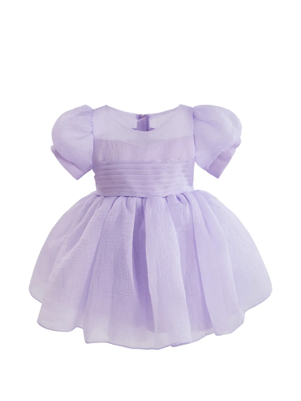 Tulleen puff-sleeve bow-detail dress - Viola
