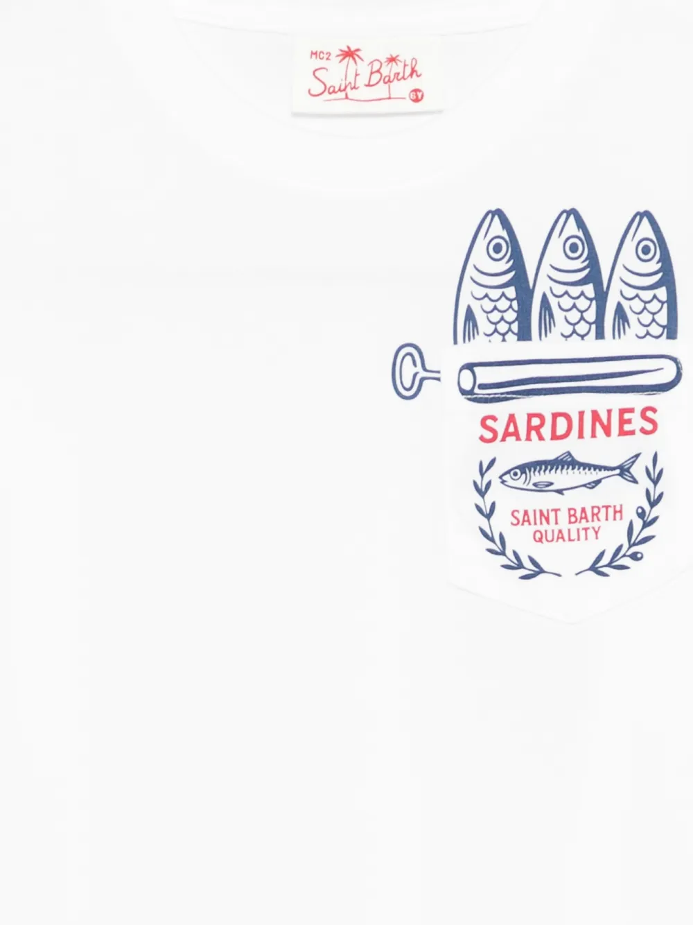  Mc2 Saint Barth Kids Camiseta Eddy Con Motivo De Sardinas - Blanco 