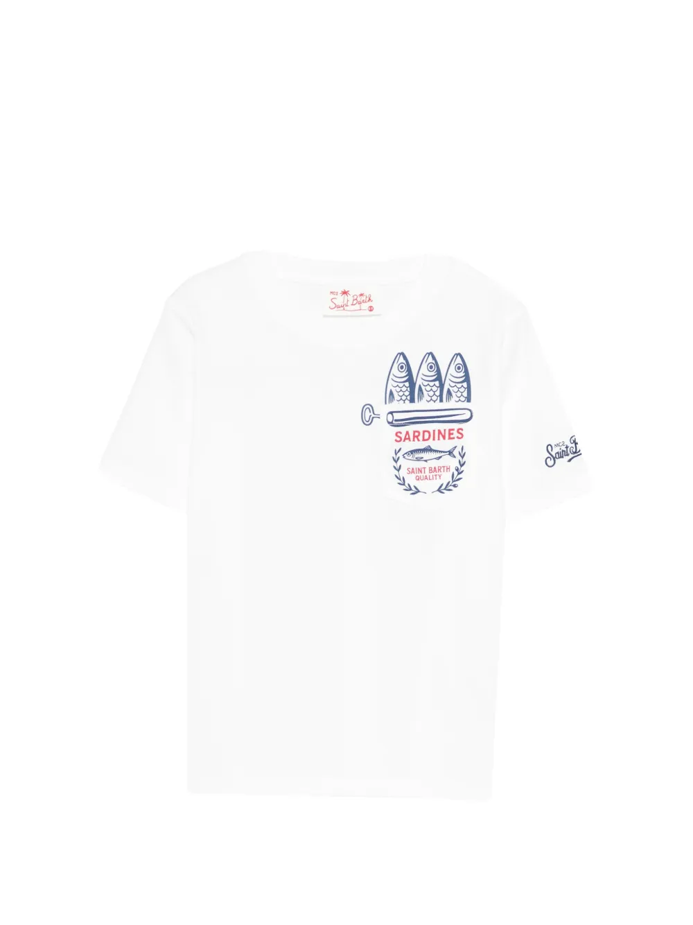 MC2 Saint Barth Kids Eddy sardines-graphic T-shirt - Bianco