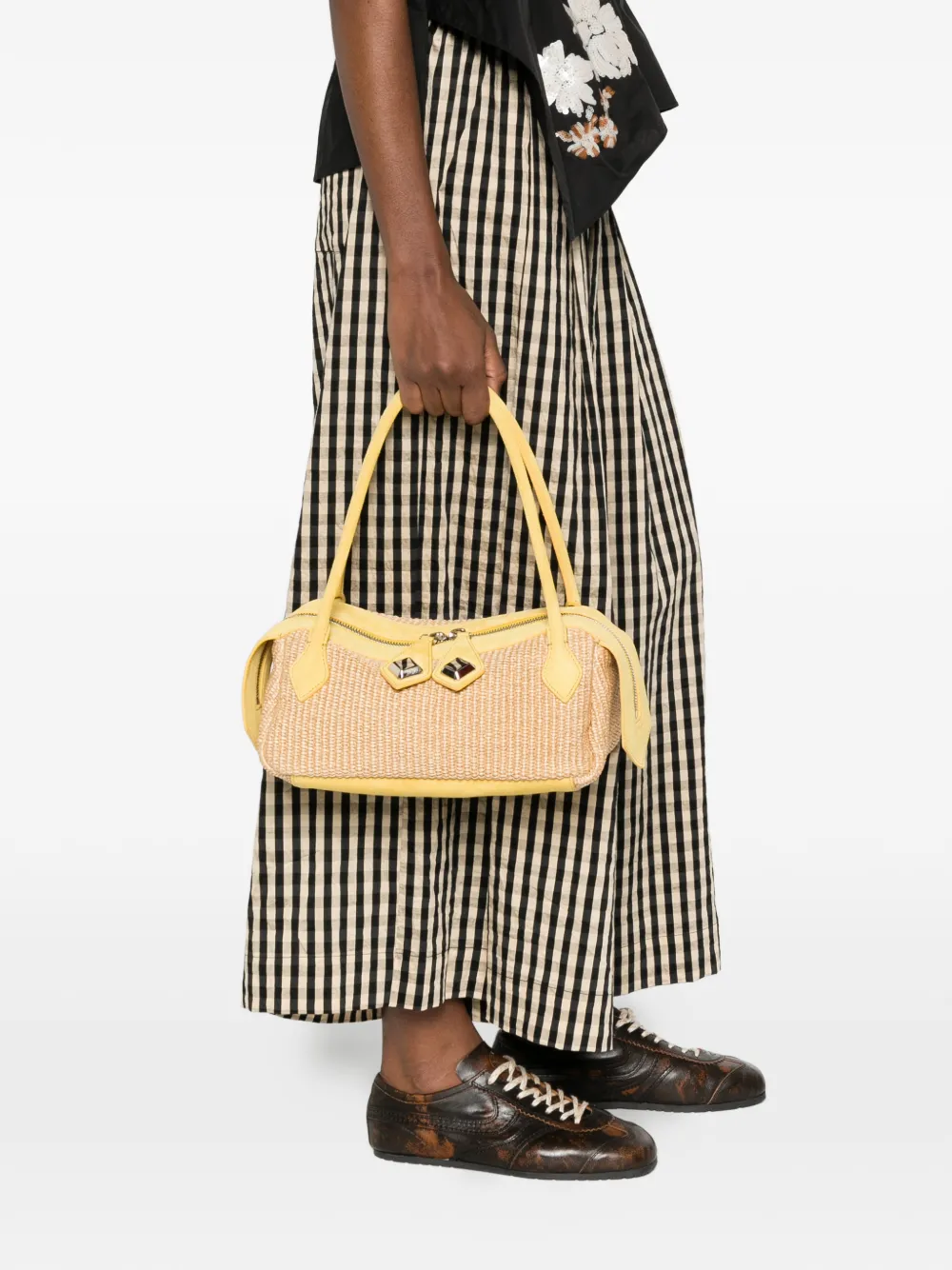  Minobossi Small Anna Woven Shoulder Bag - Neutrals 