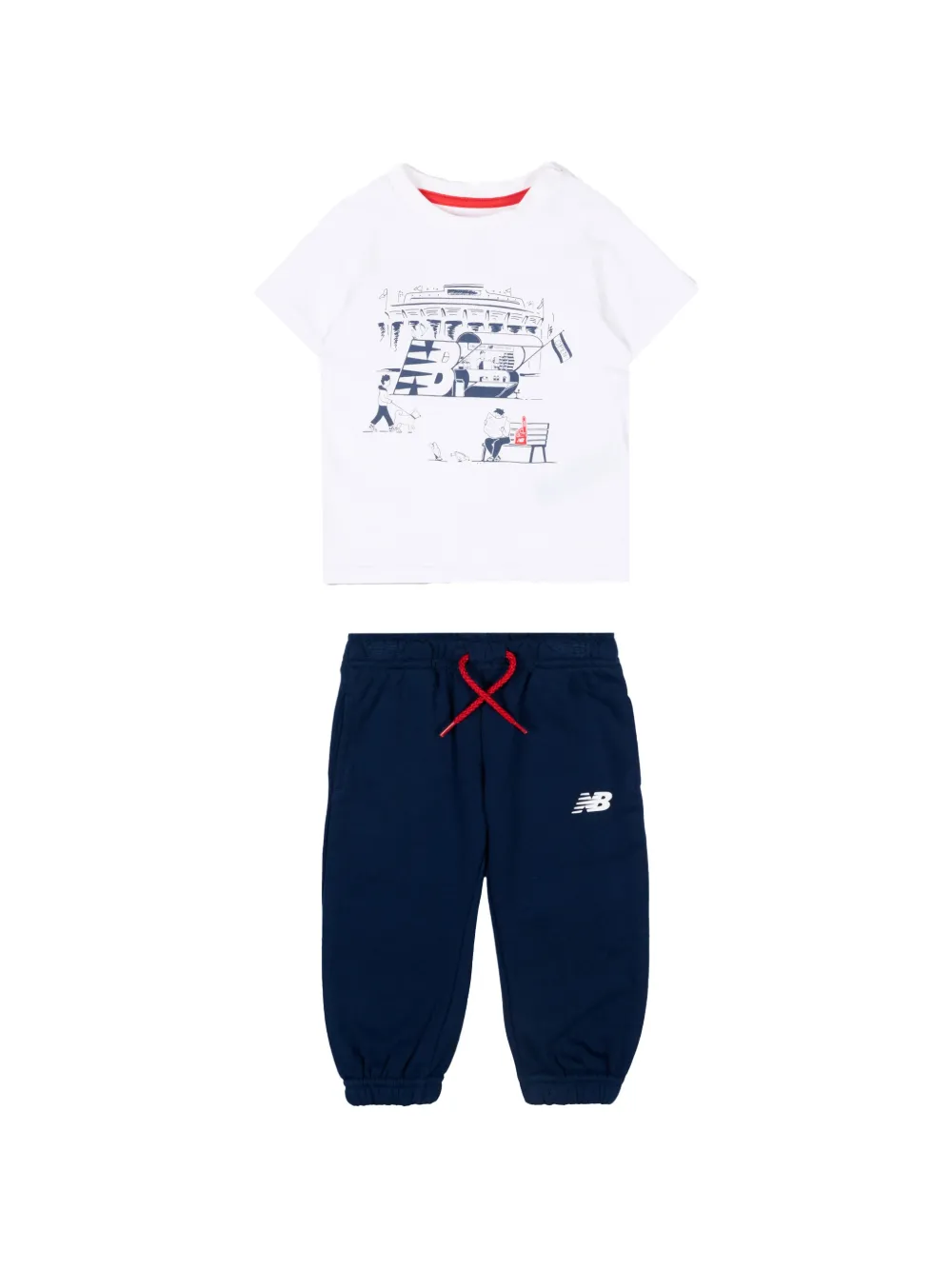 New Balance Kids graphic T-shirt tracksuit - Blu
