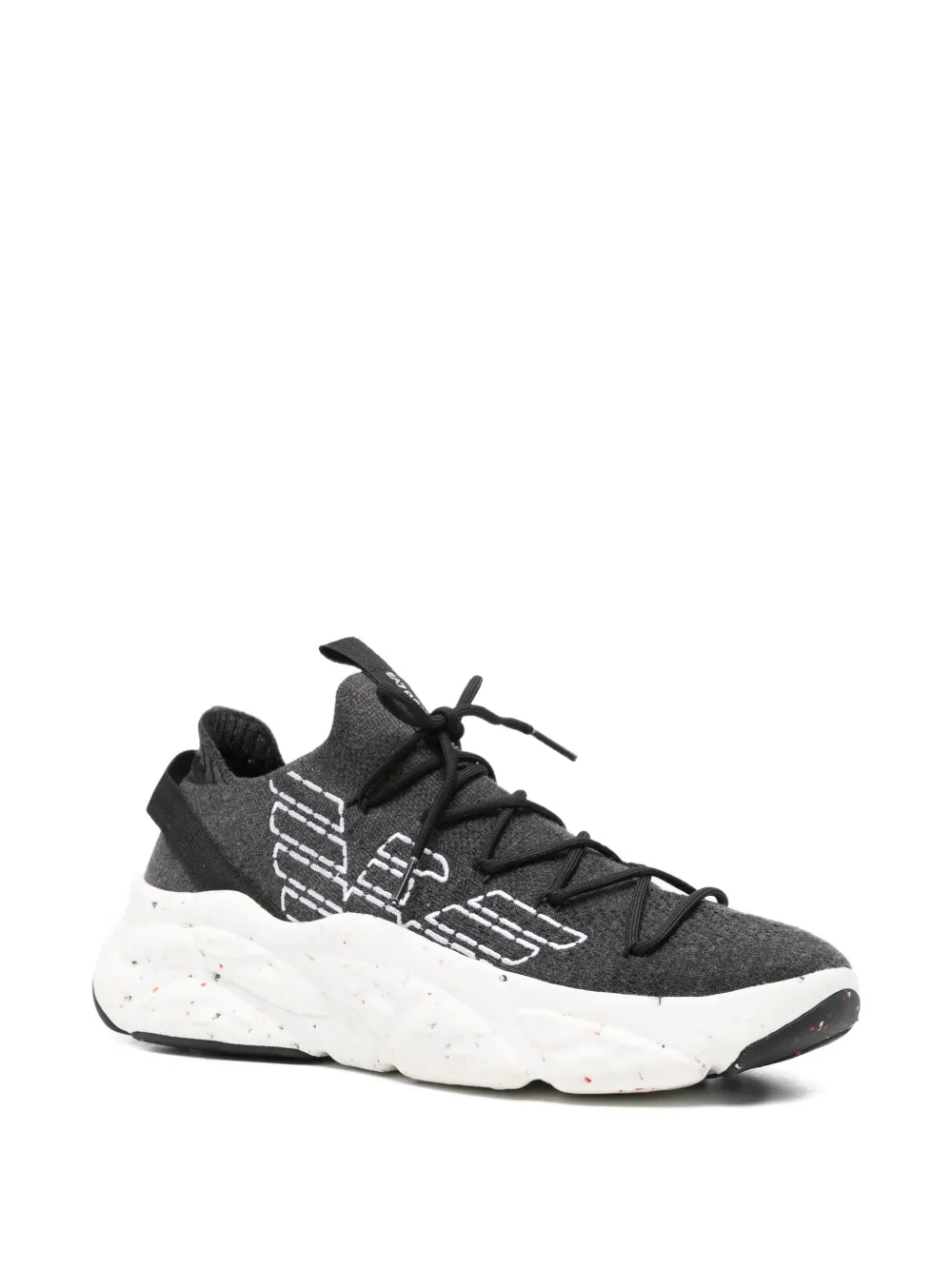 Ea7 Emporio Armani Sneakers met logo Zwart