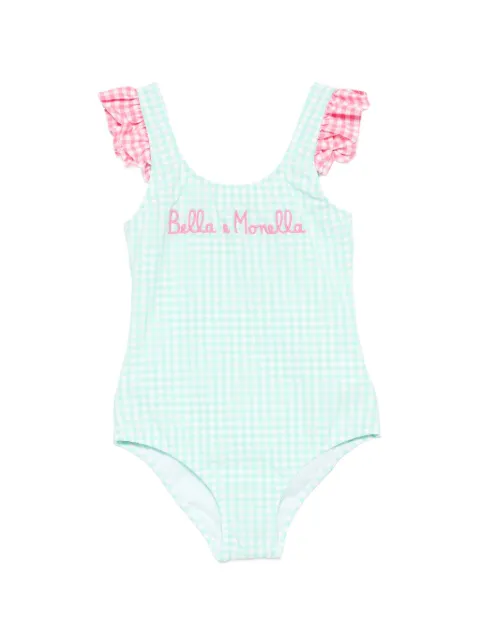 MC2 Saint Barth Kids Tilda ruffled check swimsuit