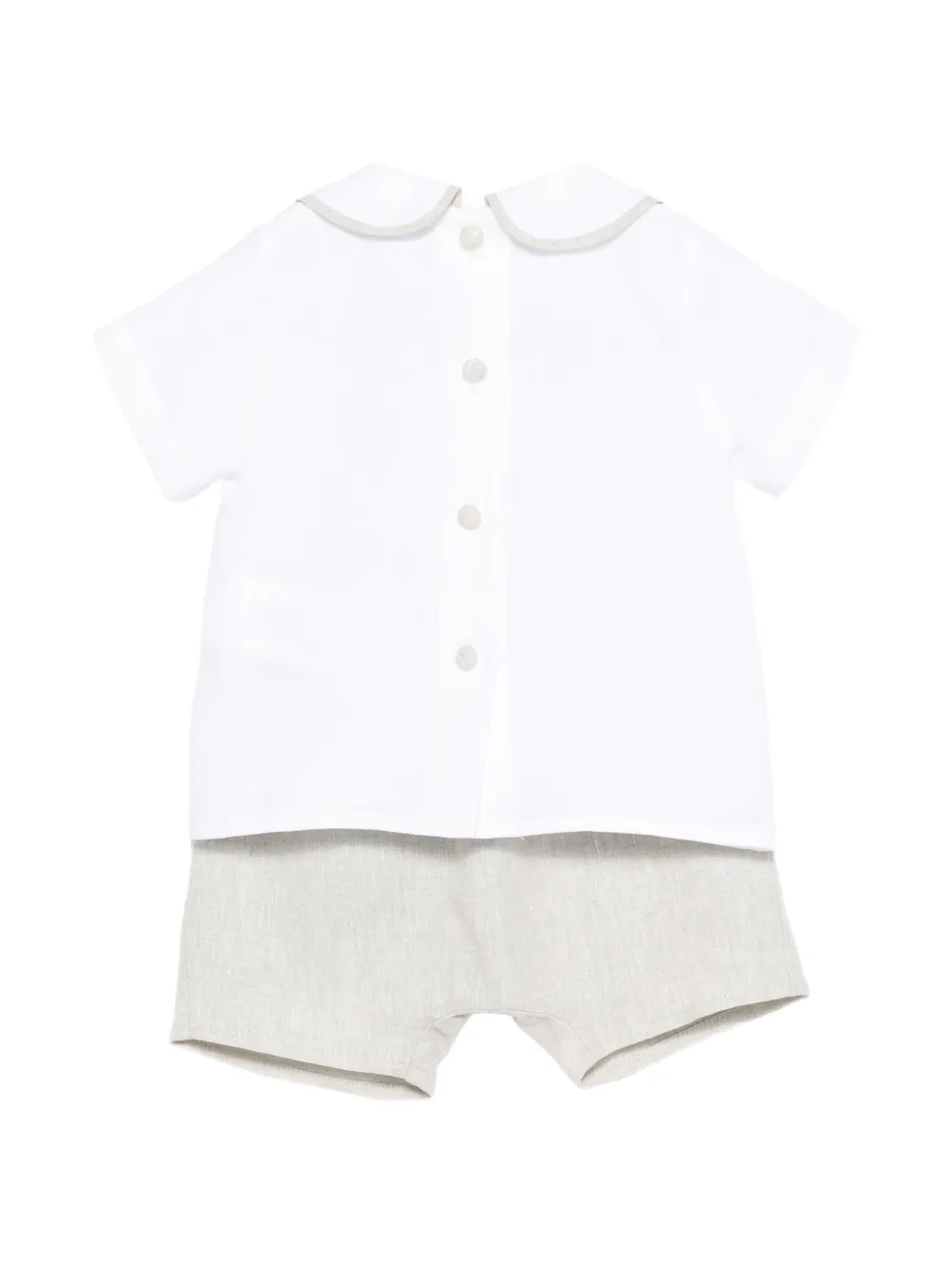  Jesurum Baby Collared Shorts Set - White 