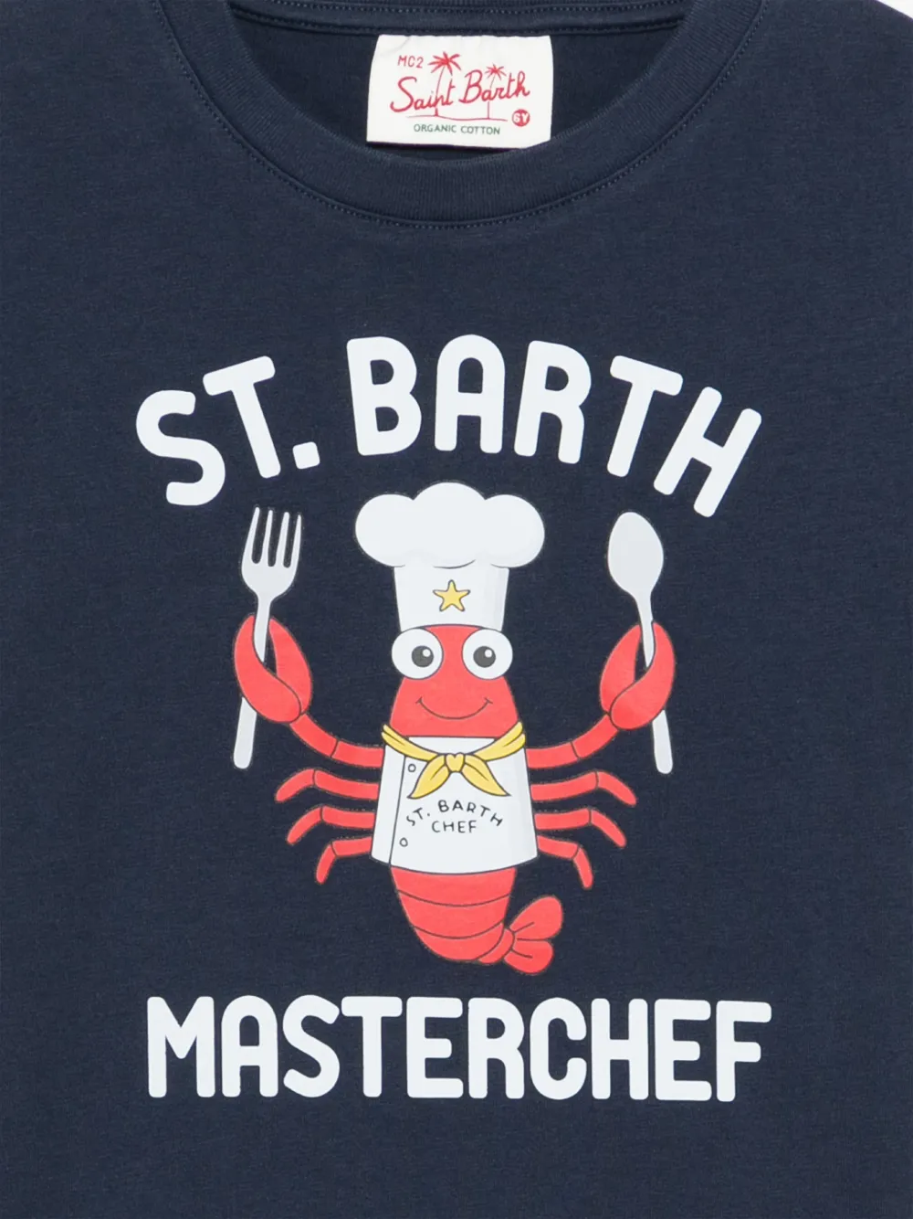  Mc2 Saint Barth Kids Denver Graphic Print T-shirt - Blue 