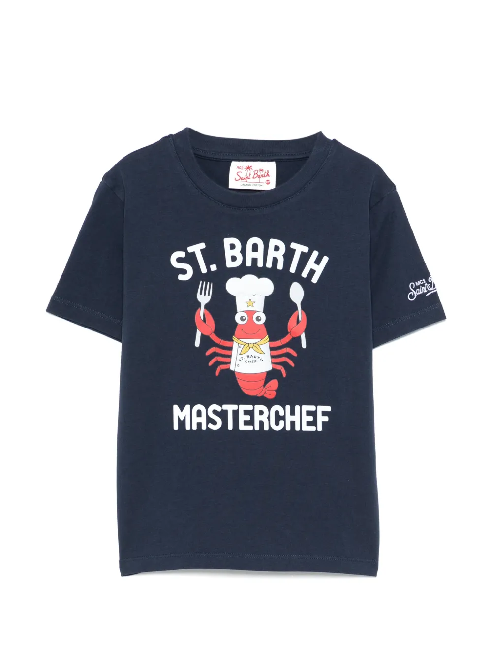 MC2 Saint Barth Kids Denver graphic print T-shirt - Blu