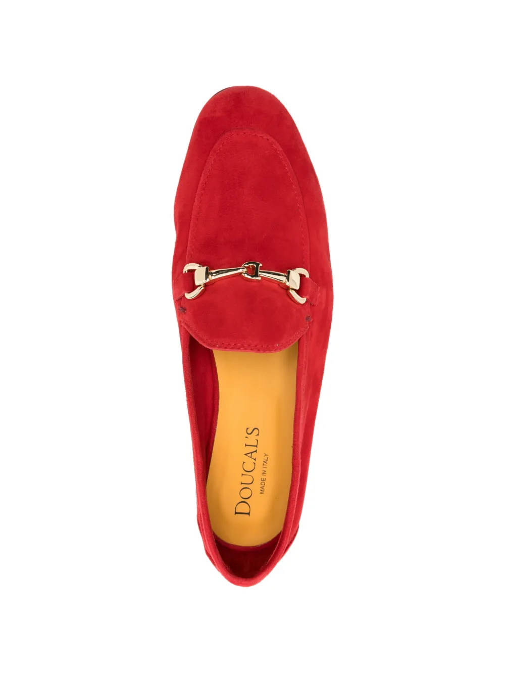 Doucal's Suède loafers met hardware Rood