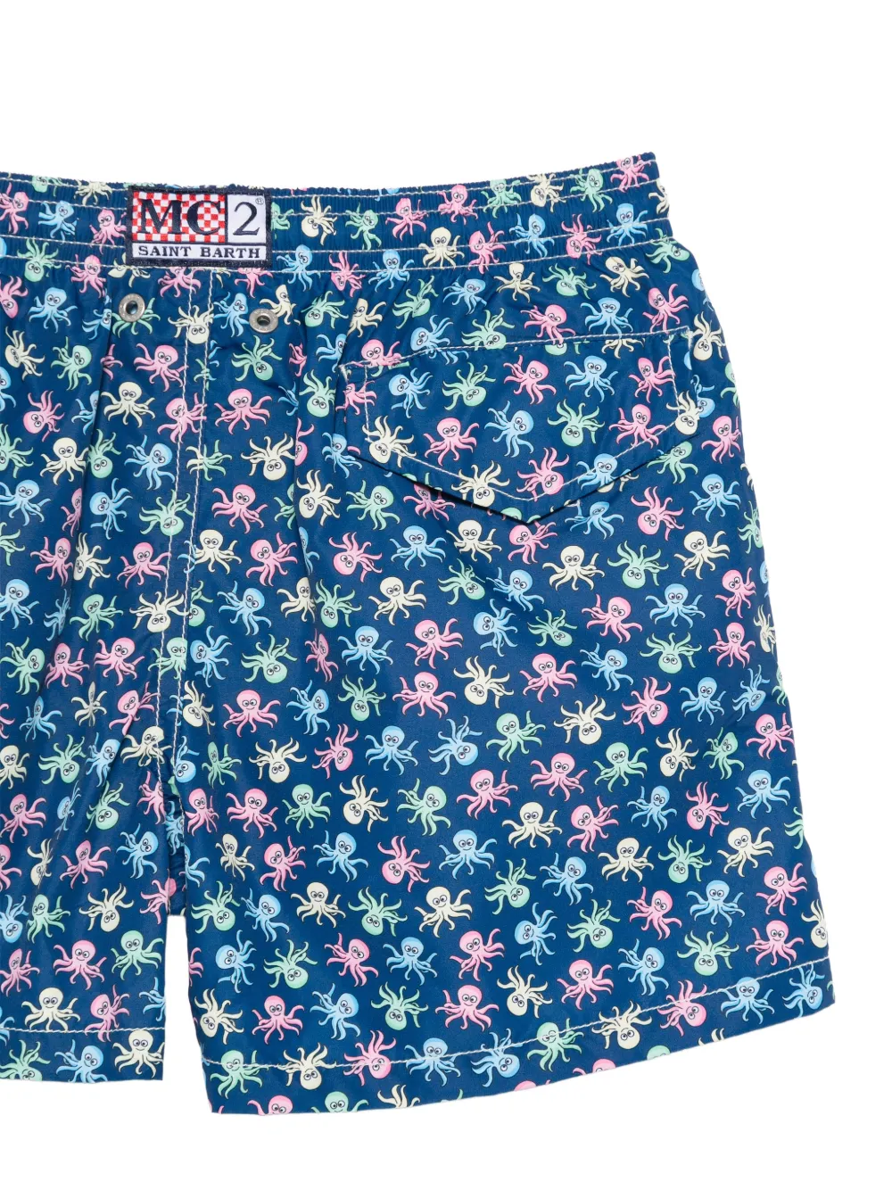  Mc2 Saint Barth Kids Jeans Octopus Print Swim Shorts - Blue 