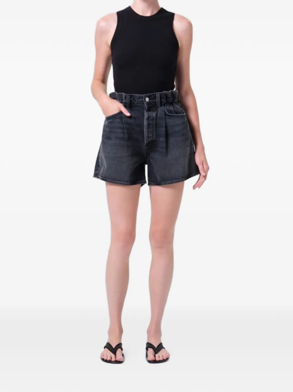 AGOLDE Lyonne high waist shorts Zwart