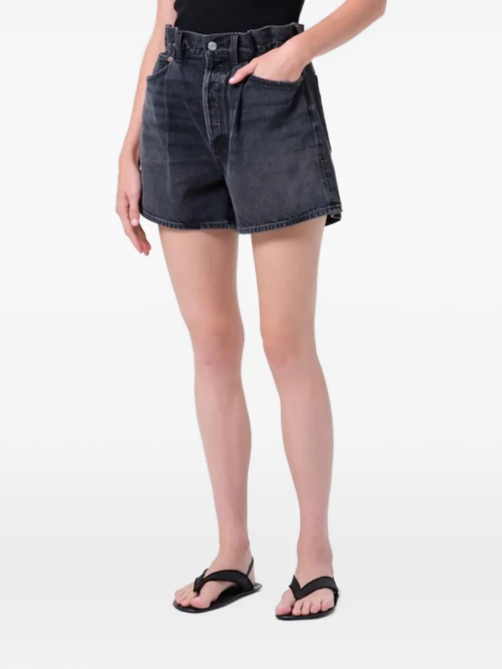 AGOLDE Lyonne high waist shorts Zwart