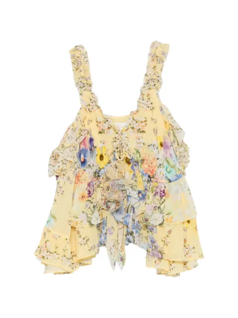 Camilla haut volanté à fleurs