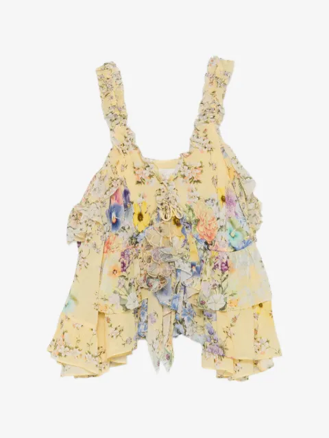 Camilla ruffled floral top