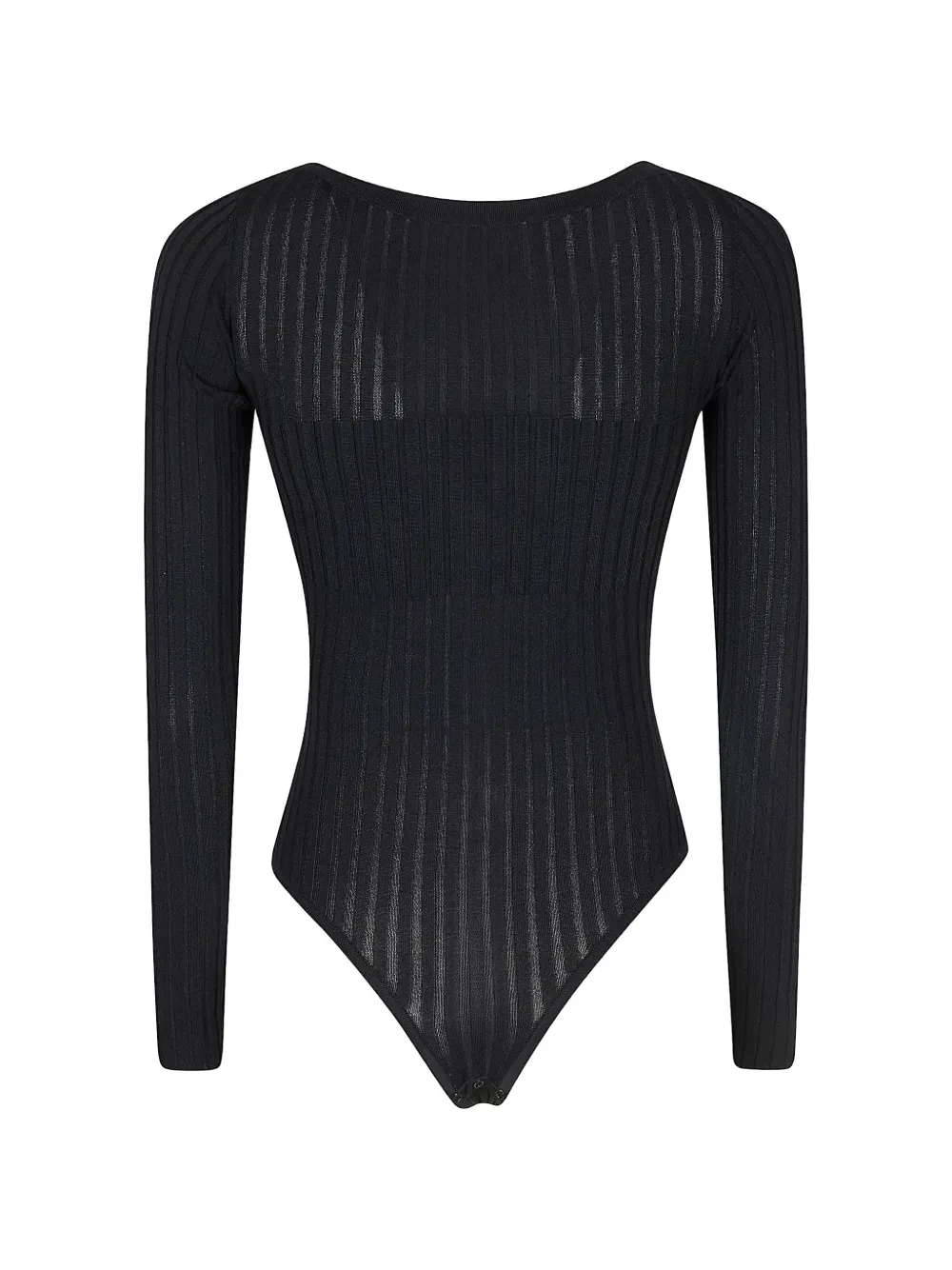 Elisabetta Franchi Body met lange mouwen en knopen Zwart