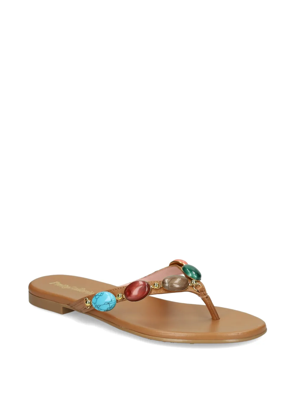 Pretty Ballerinas Sandalen met juwelen bandje Beige