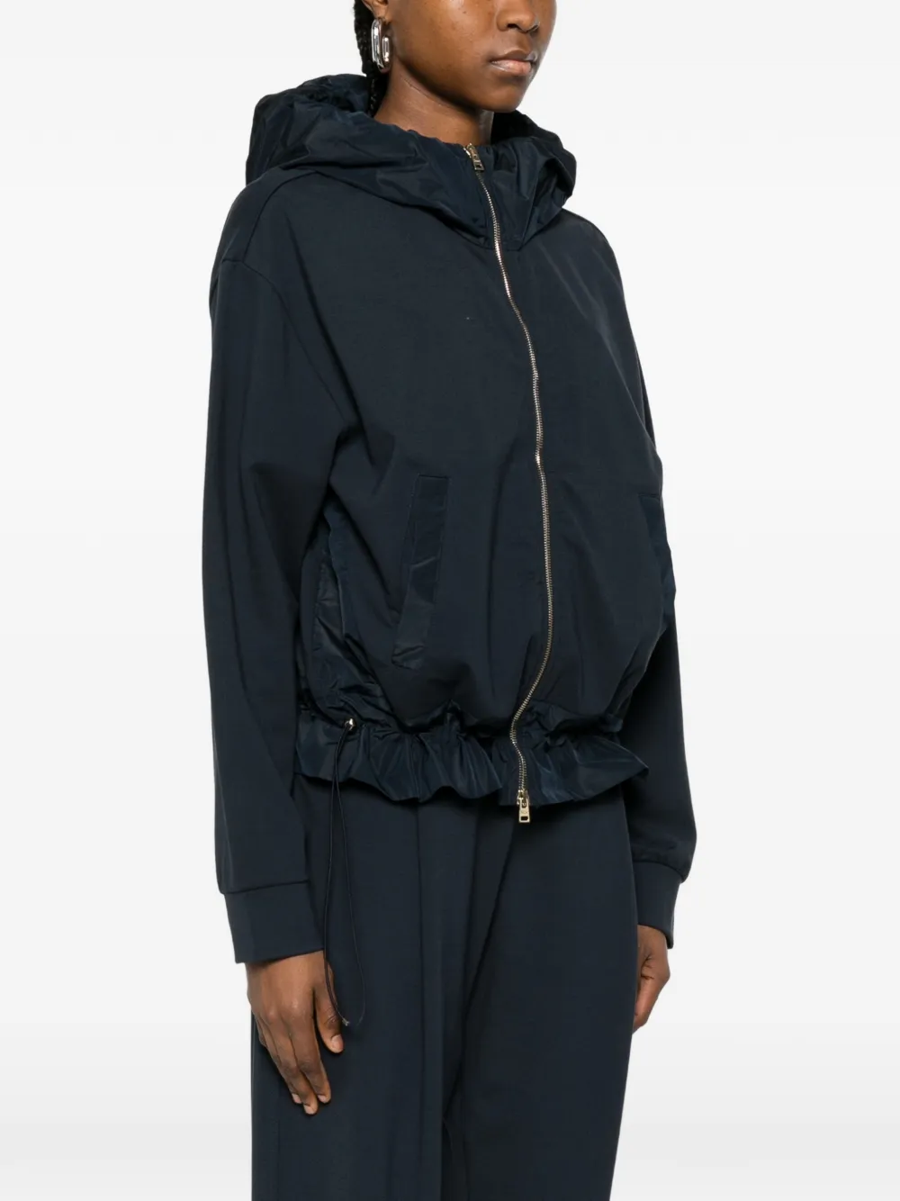 Herno Jack met capuchon en rits Blauw
