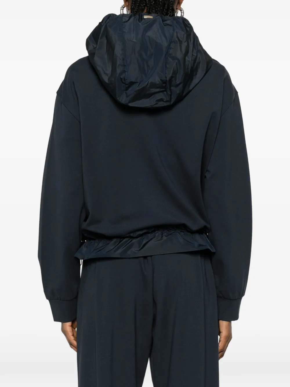 Herno Jack met capuchon en rits Blauw