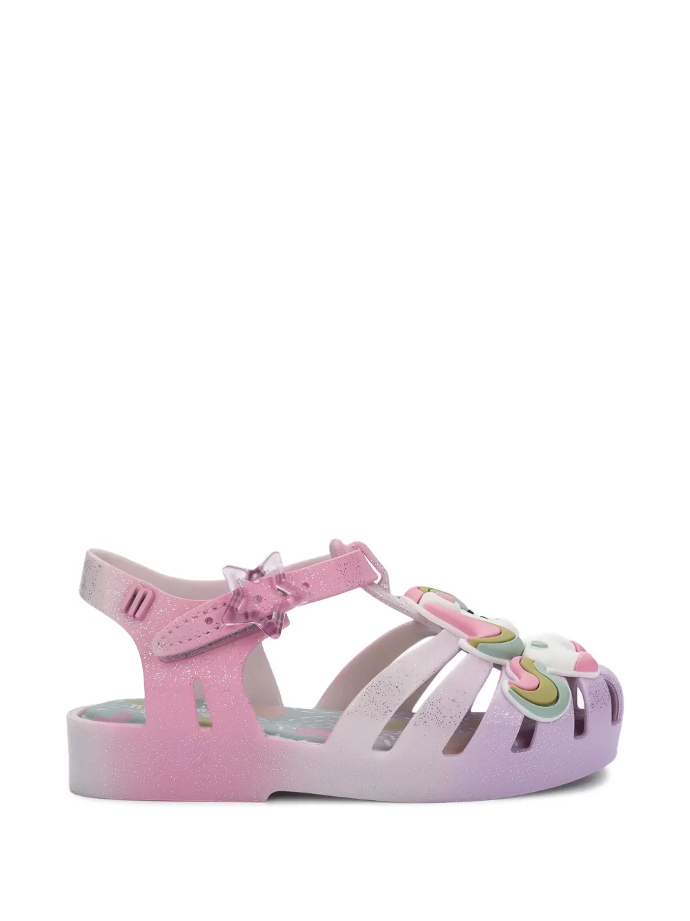 Mini Melissa unicorn-appliqué sandals Roze