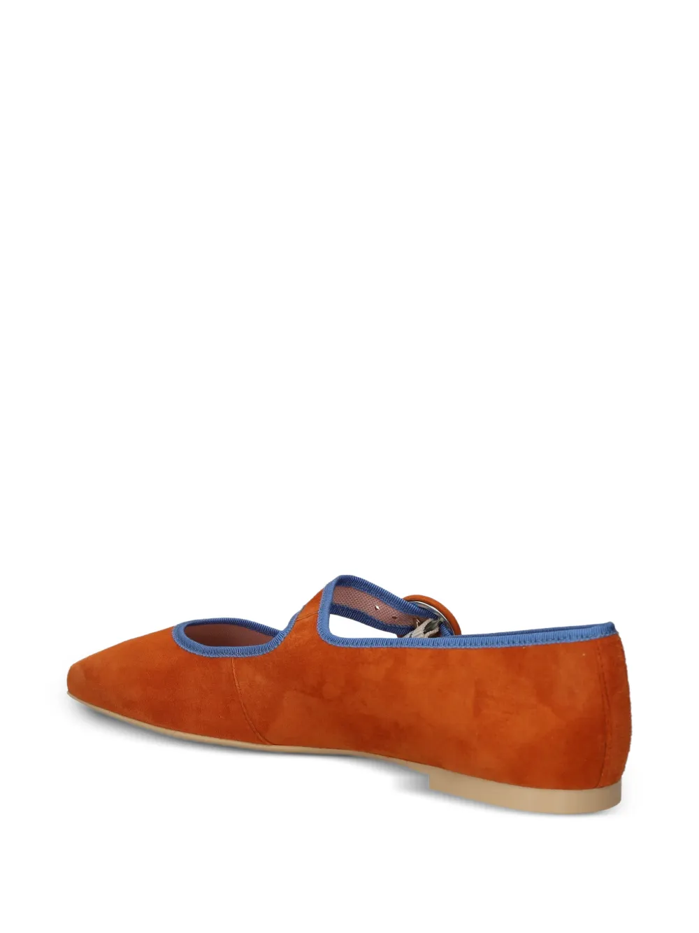  Pretty Ballerinas Camille Buckle Ballet Flats - Orange 
