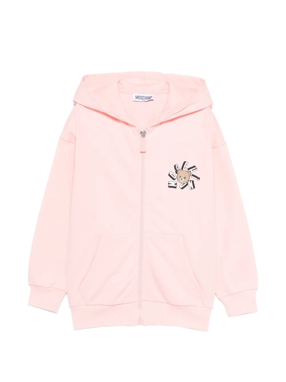 Moschino Kids teddy-motif hoodie - Rosa