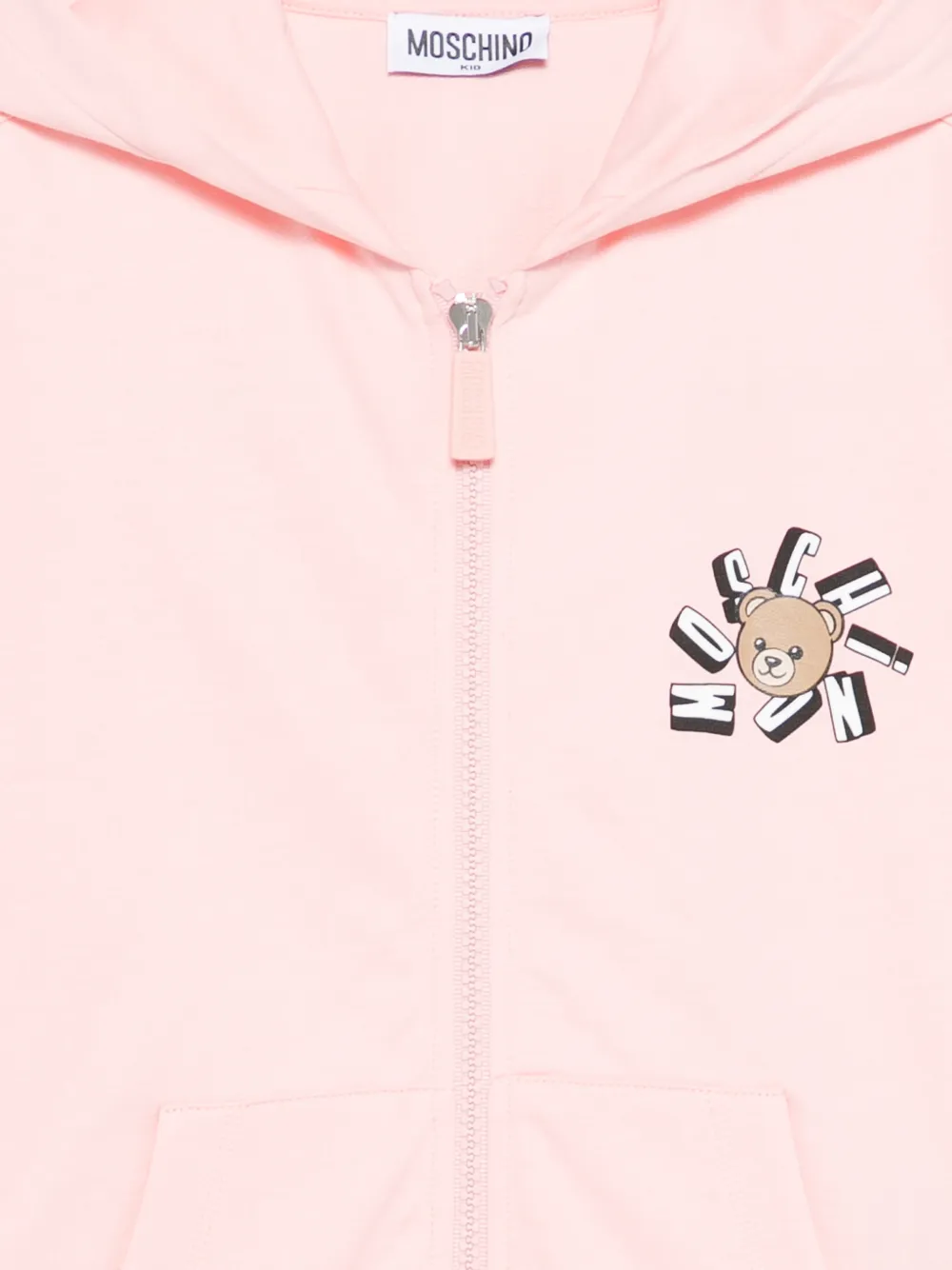 Moschino Kids Hoodie met teddybeerpatroon Roze
