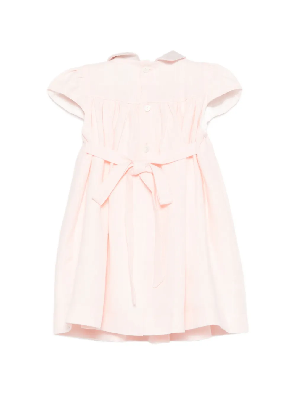 La Stupenderia Gesmockte jurk met strik Roze