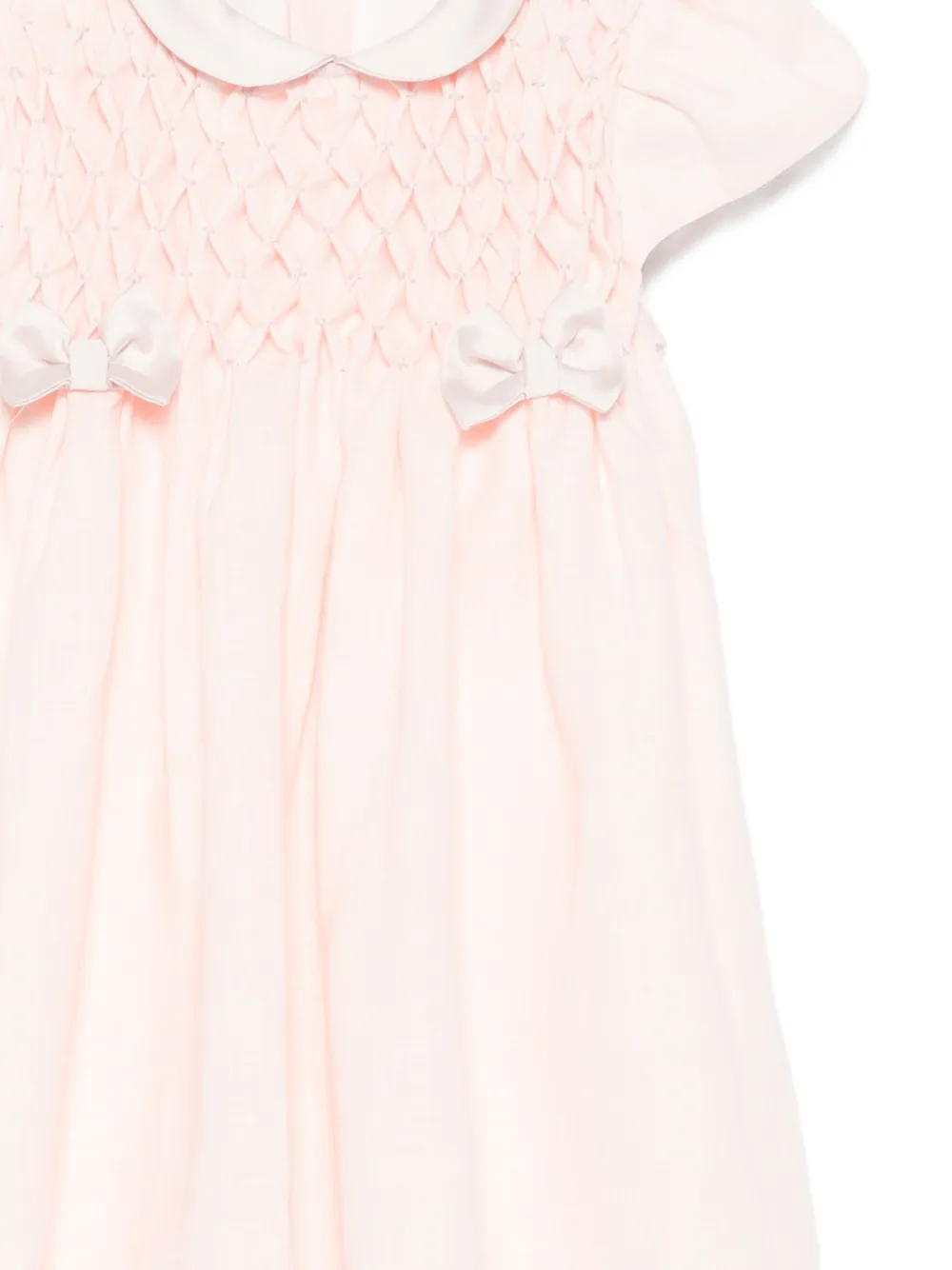La Stupenderia Gesmockte jurk met strik Roze