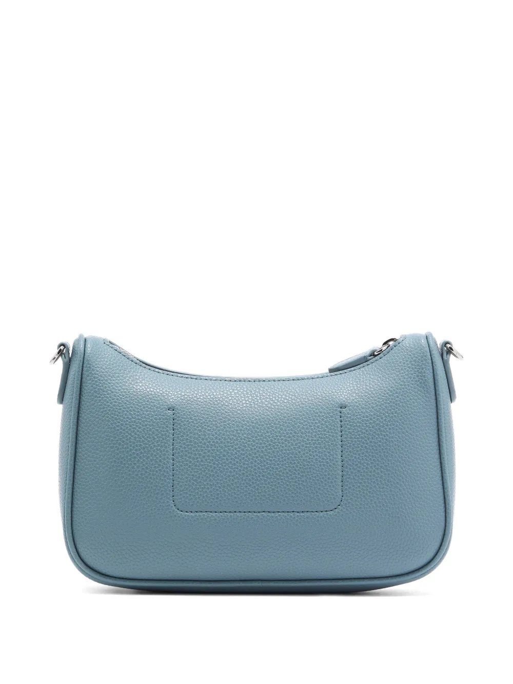 Emporio Armani Pebbled Shoulder Bag with a Zip Closure and Adjustable Strap in Blue, view 3