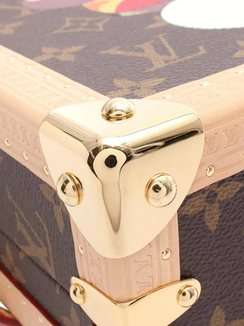  Louis Vuitton Pre-owned Bolso Satchel Takashi Murakami Monogram Panda Mini Square Trunk 2021-2026 - Marrón 