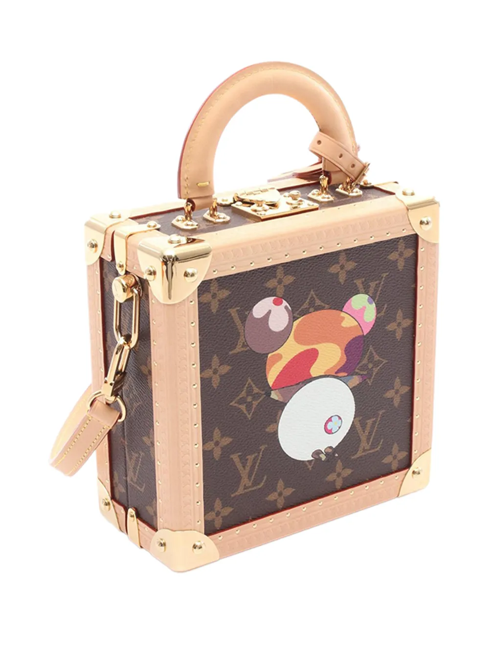  Louis Vuitton Pre-owned Bolso Satchel Takashi Murakami Monogram Panda Mini Square Trunk 2021-2026 - Marrón 