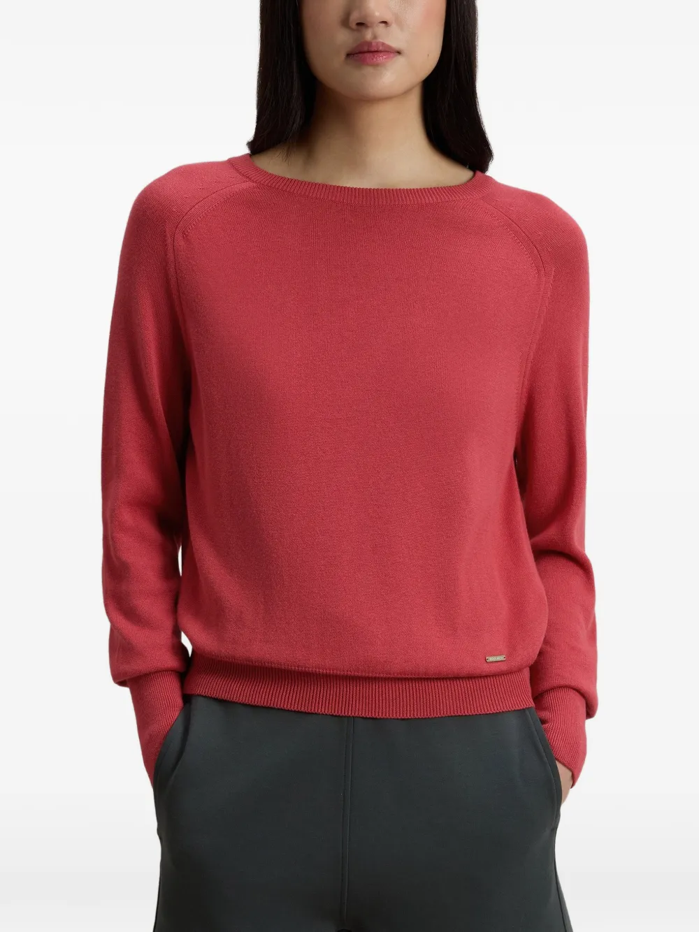  Woolrich Ribbed-knit Raglan-sleeves Sweater - Red 