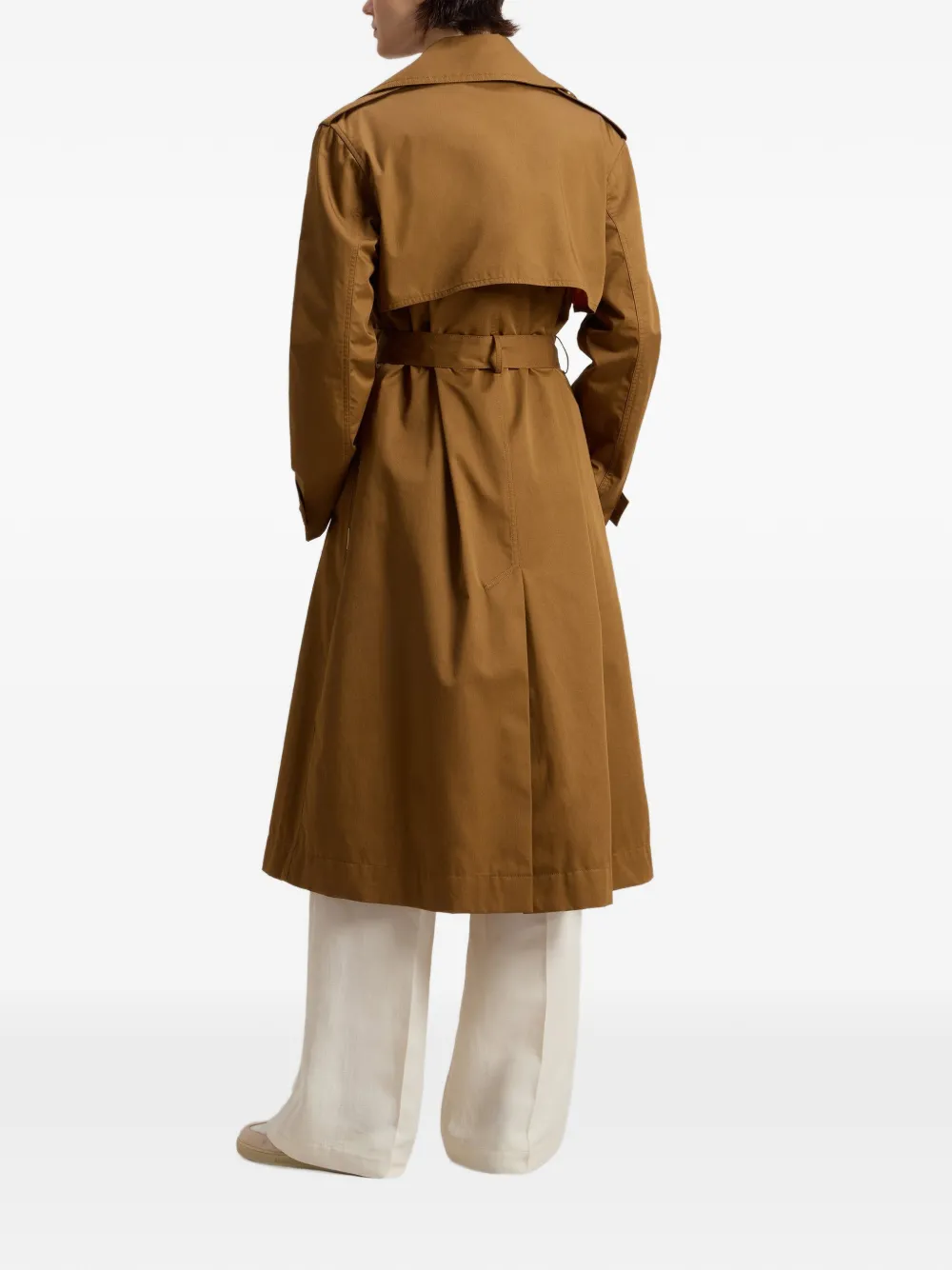 Woolrich Trenchcoat met dubbele rij knopen en ceintuur Bruin