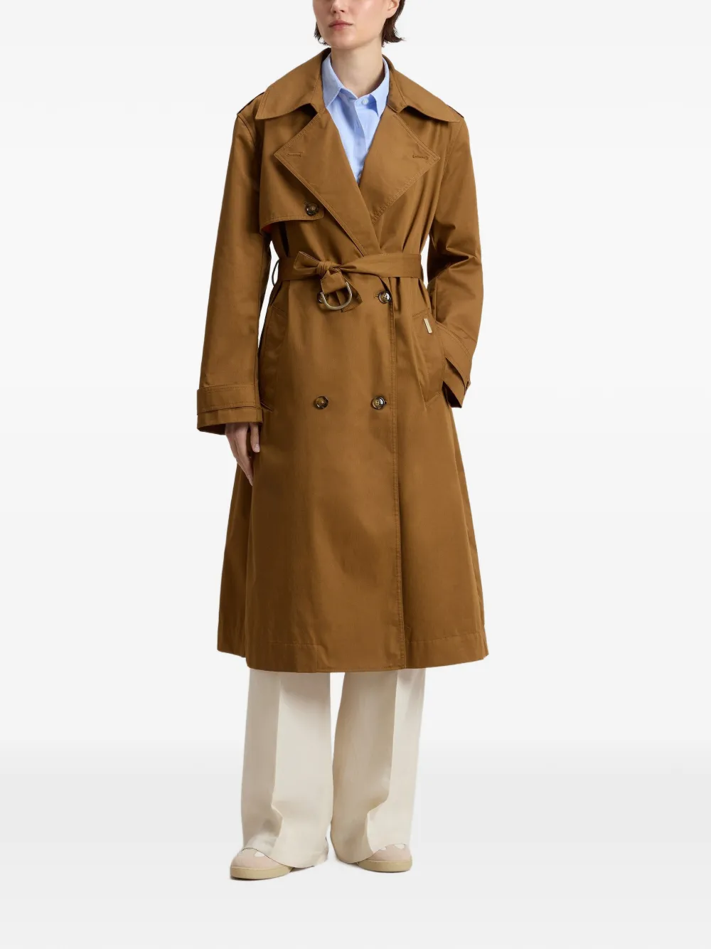  Woolrich Gabardina Con Cinturón - Marrón 