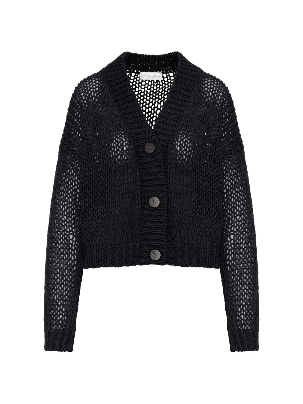 Roberto Collina button-fastening V-neck cardigan - Nero