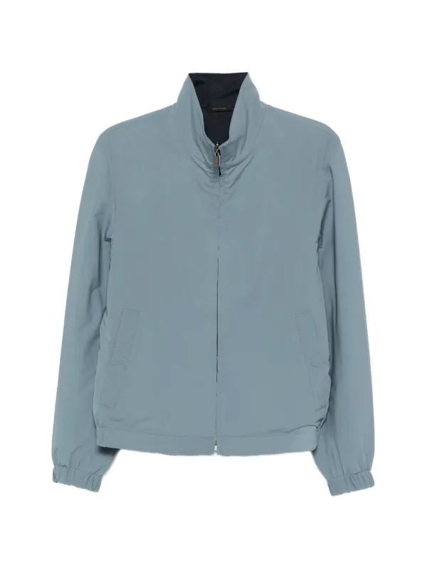 Brioni Zip-fastening Long-sleeve Jacket in Blue