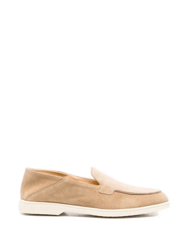 Doucal's Peanut Suede Loafers in Neutrals